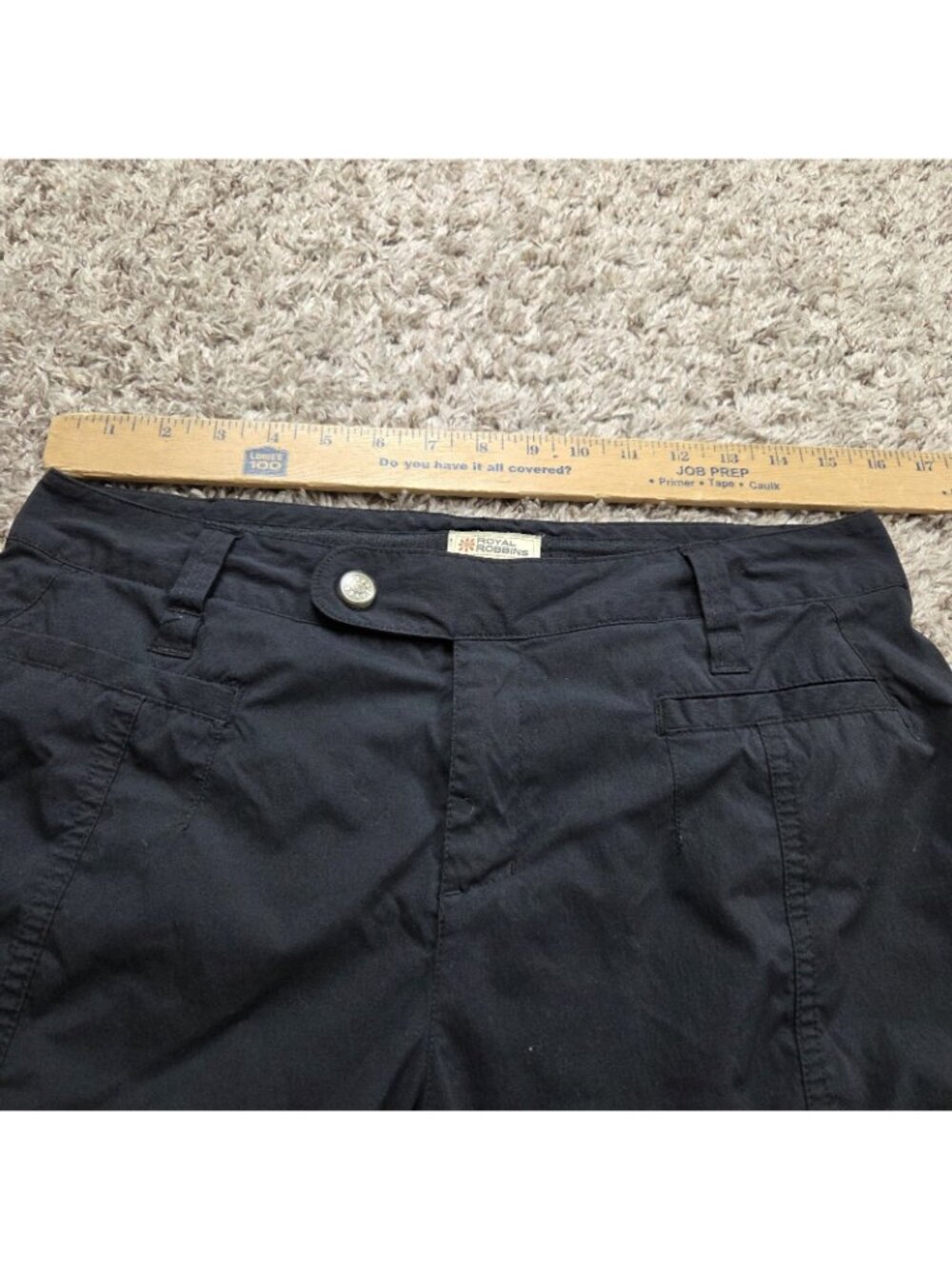 Royal Robbins Shorts Womens 8 Black Bermuda Hiking Utility - Picture 2 of 7